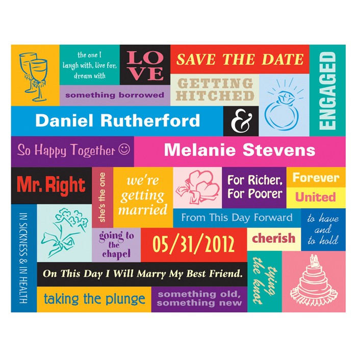 Save the Date - Retro Color Block